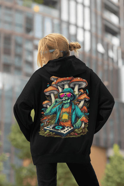 Rave Hoodie | Trippy Mushroom DJ