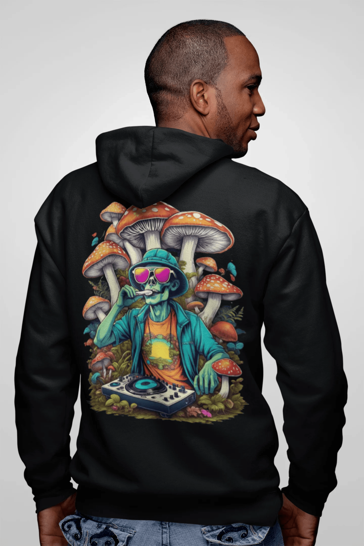 Rave Hoodie | Trippy Mushroom DJ