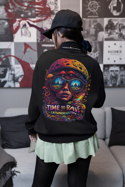 Psychedelisches Rave Party Sweatshirt
