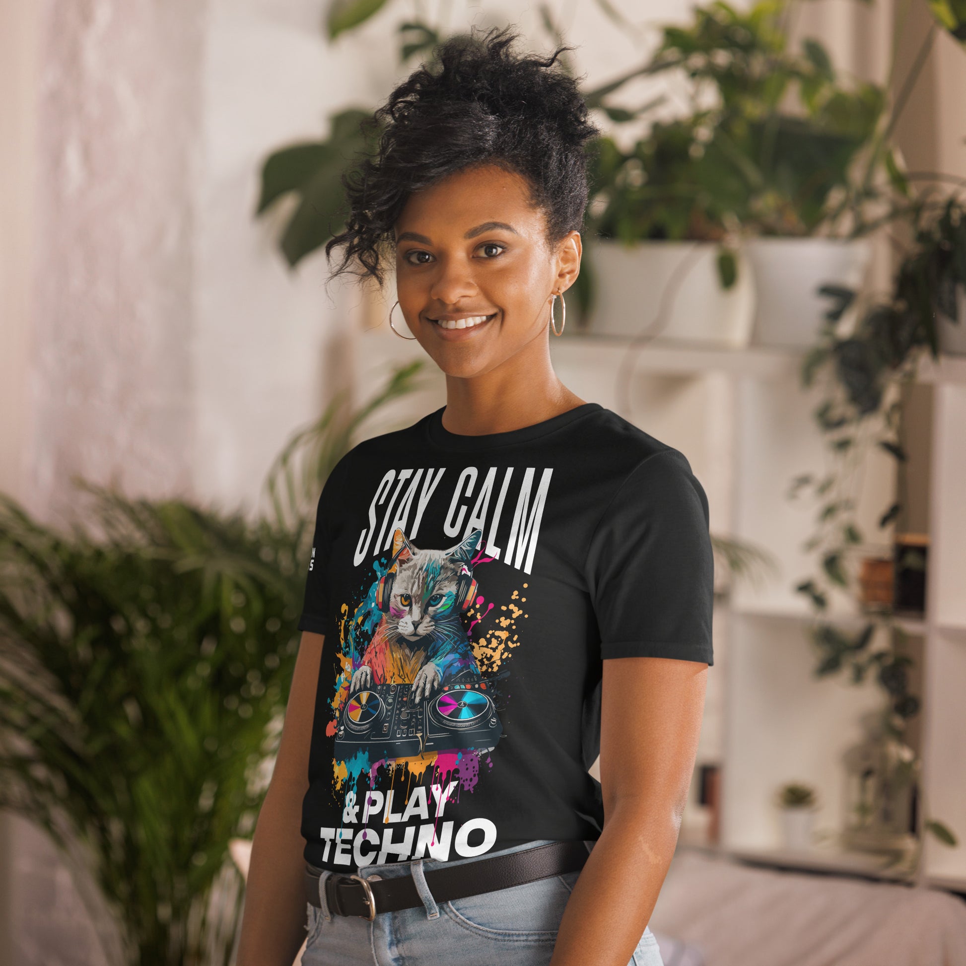 Rave Cat Techno Shirt for Women from catsondrugs.com
