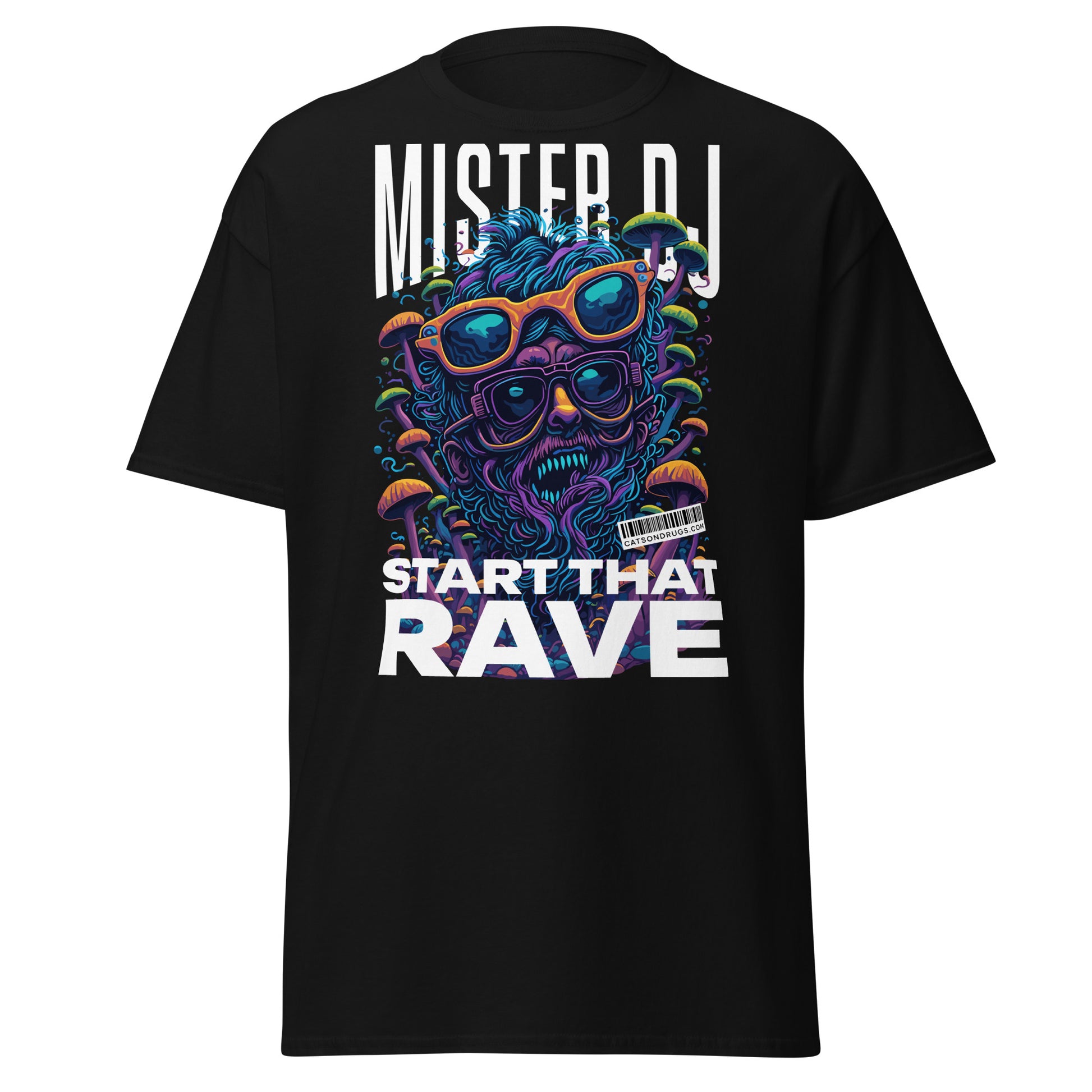Rave Clothing – Mr DJ Rave Cat front view