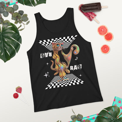 Psychedelic Rave Cat Tank Top