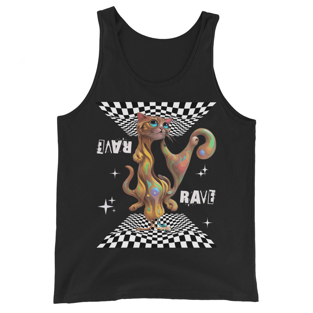 Psychedelic Rave Cat Tank Top