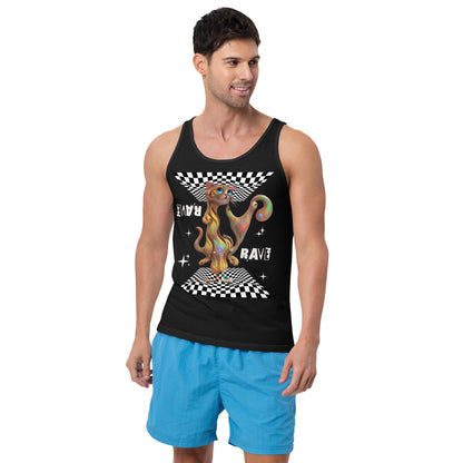 Psychedelic Rave Cat Tank Top