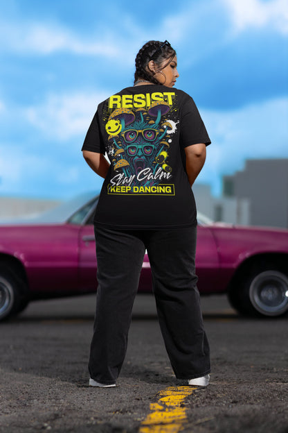 Schlichtes EDM-T-Shirt 'Stay Calm' – zeitlose Fashion für die Techno Szene