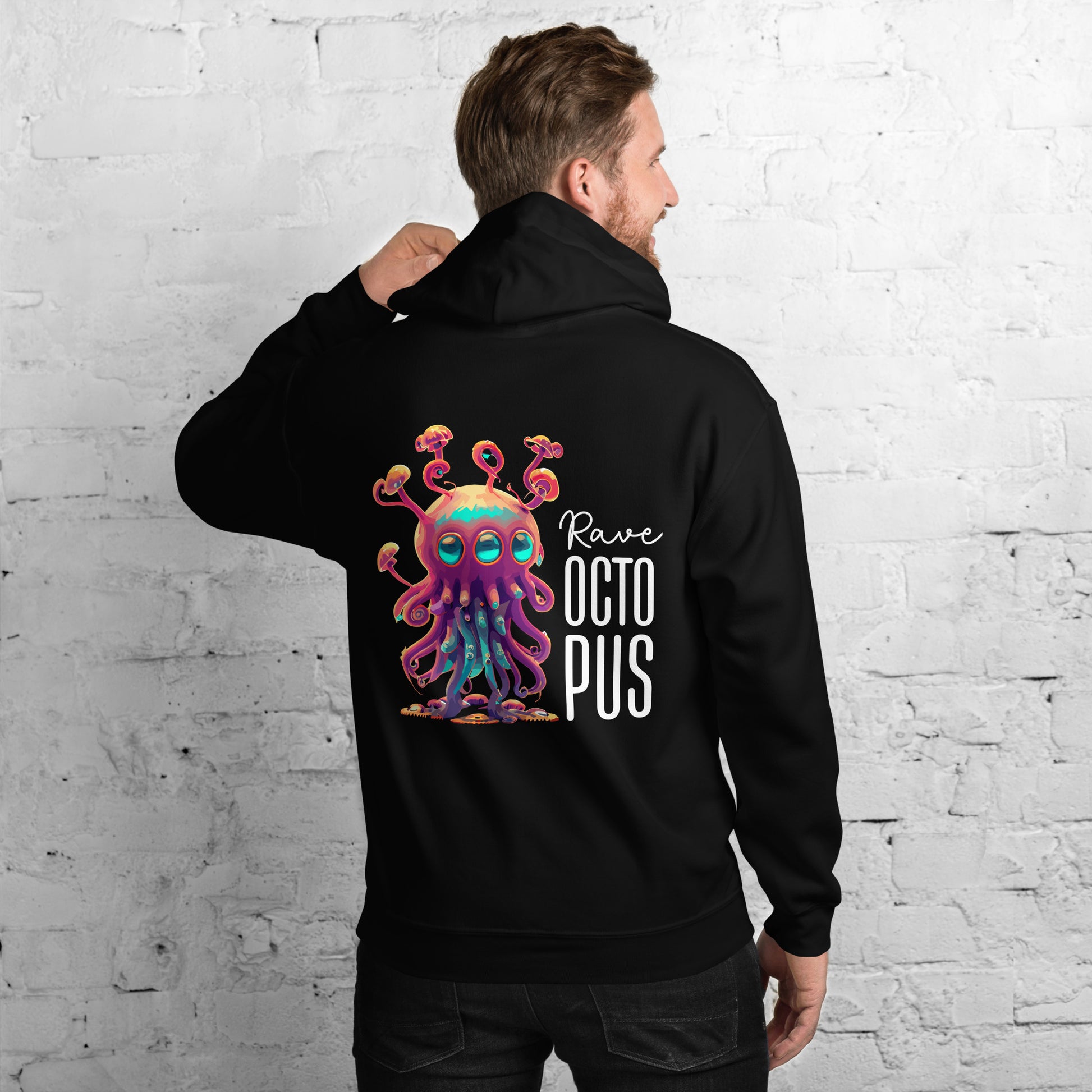 Sudadera Rave Octopus Acid para hombre de  catsondrugs.com