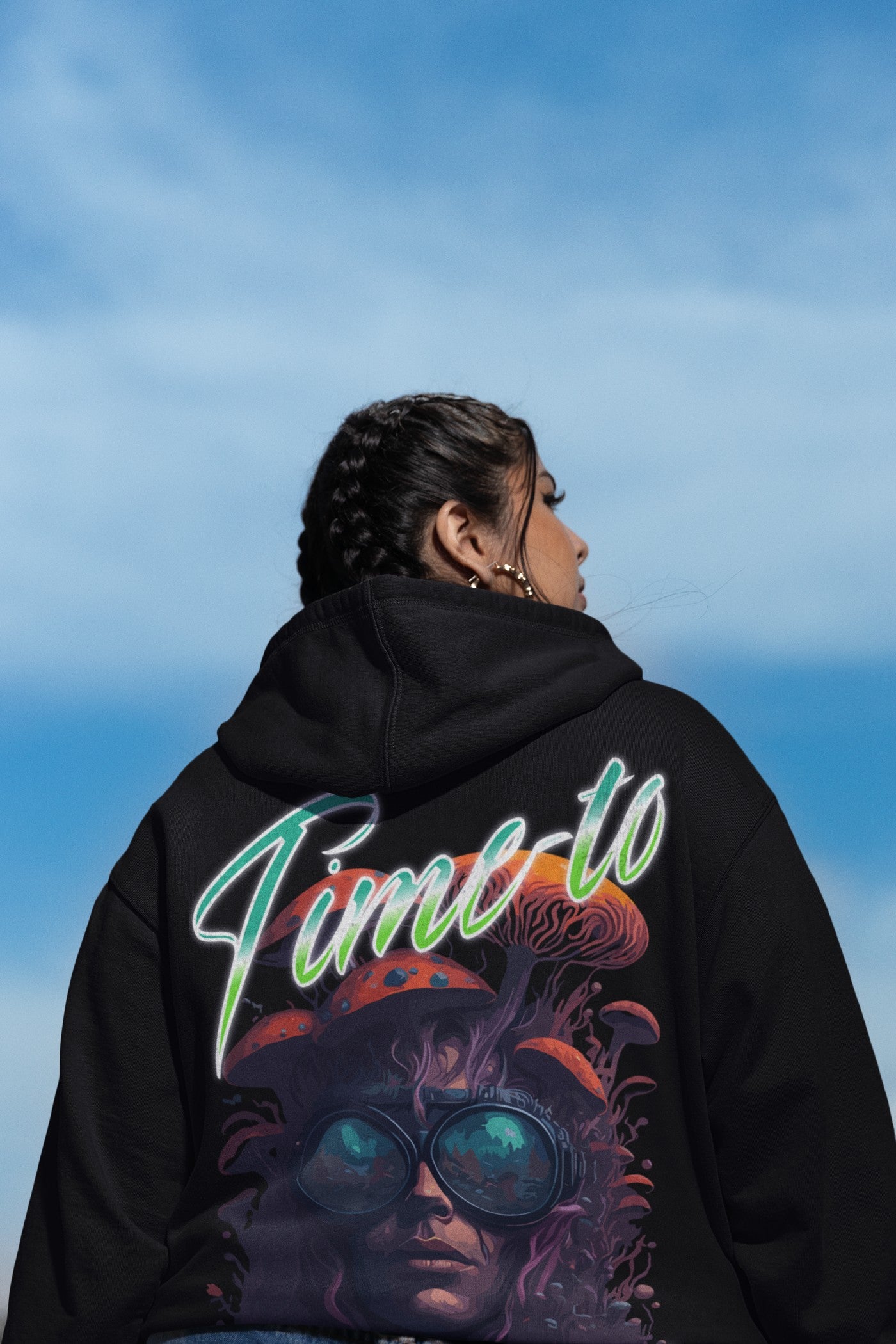 Sudadera Time to Rave para mujer de catsondrugs.com