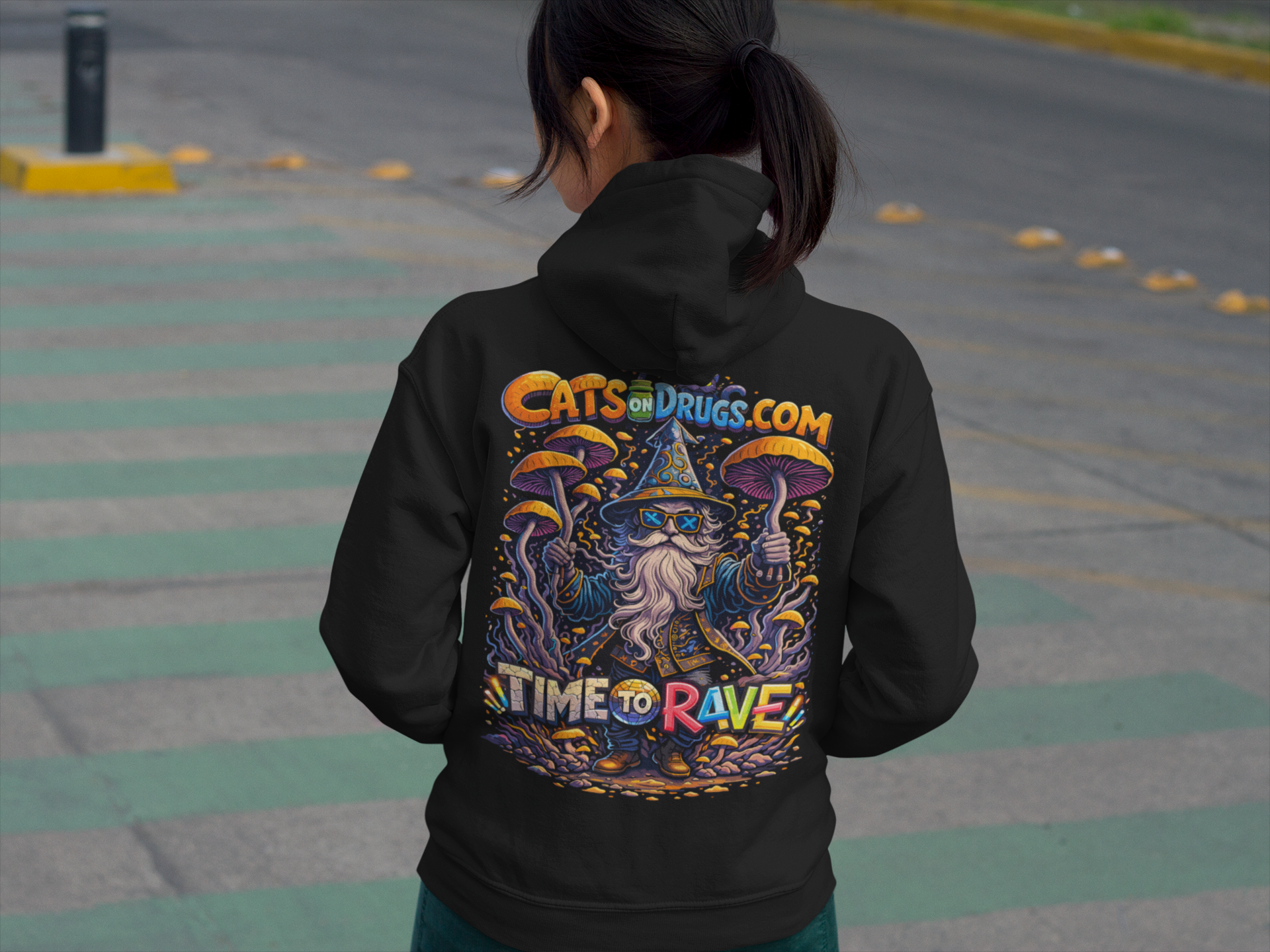 Sudadera rave hoodie para escena techno europea