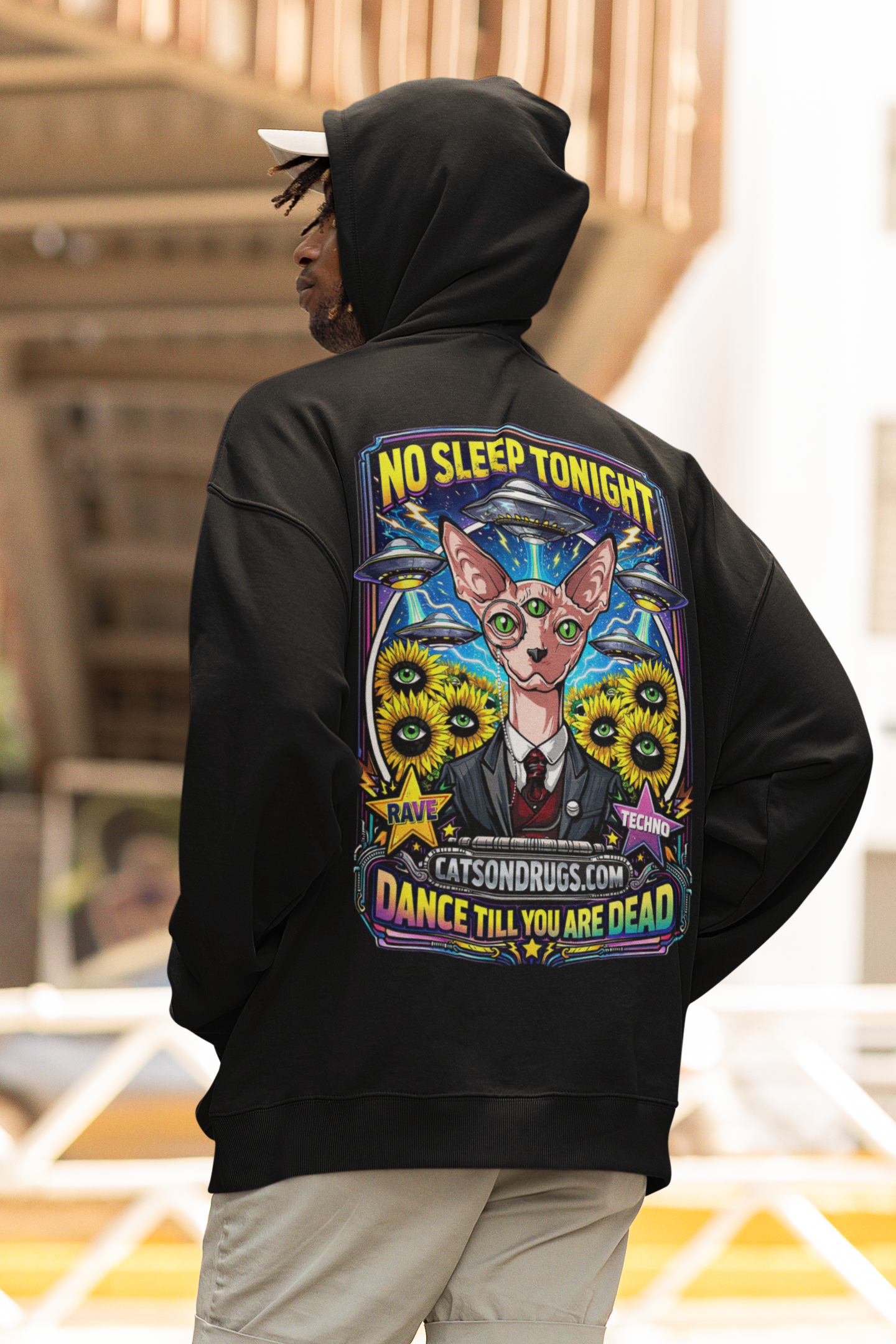 Sudadera techno rave outfit estilo club culture