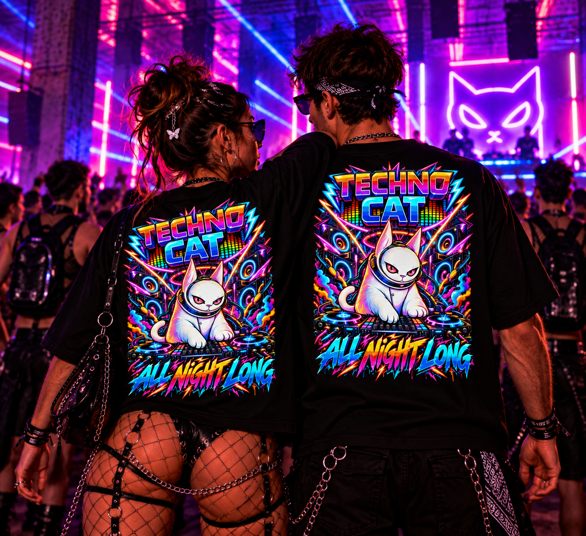 Techno Cat | Rave T-Shirt