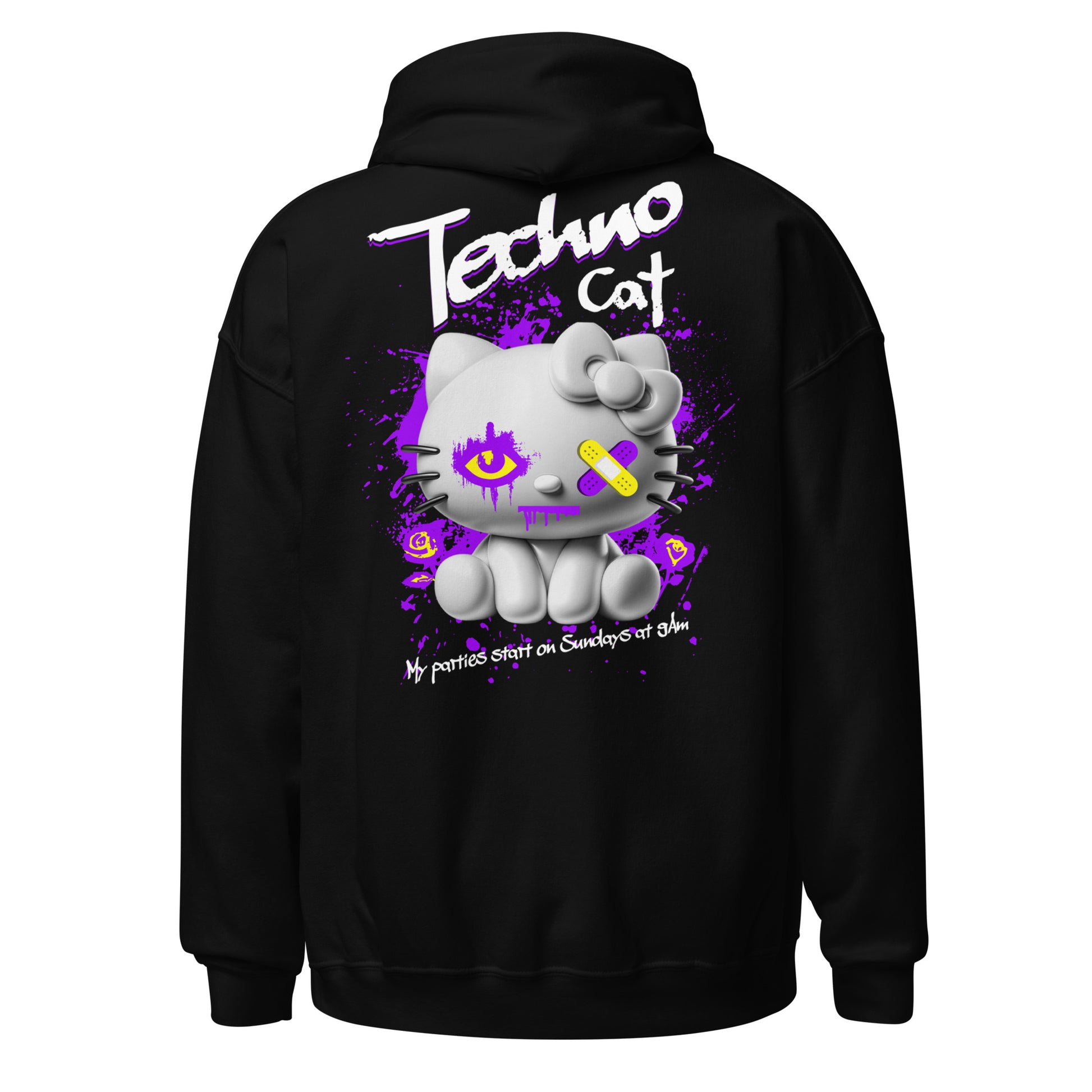 Techno Cat Hoodie from catsondrugs.com