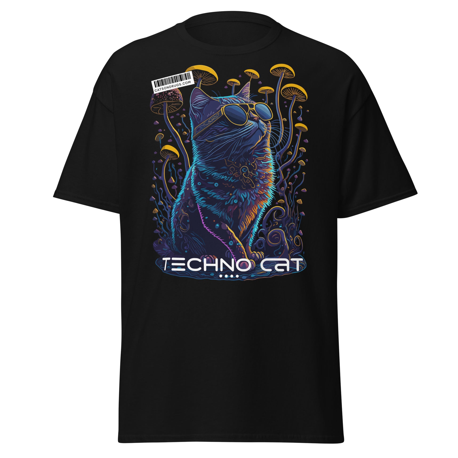Techno Kleidung – Psychedelic Cat Shirt