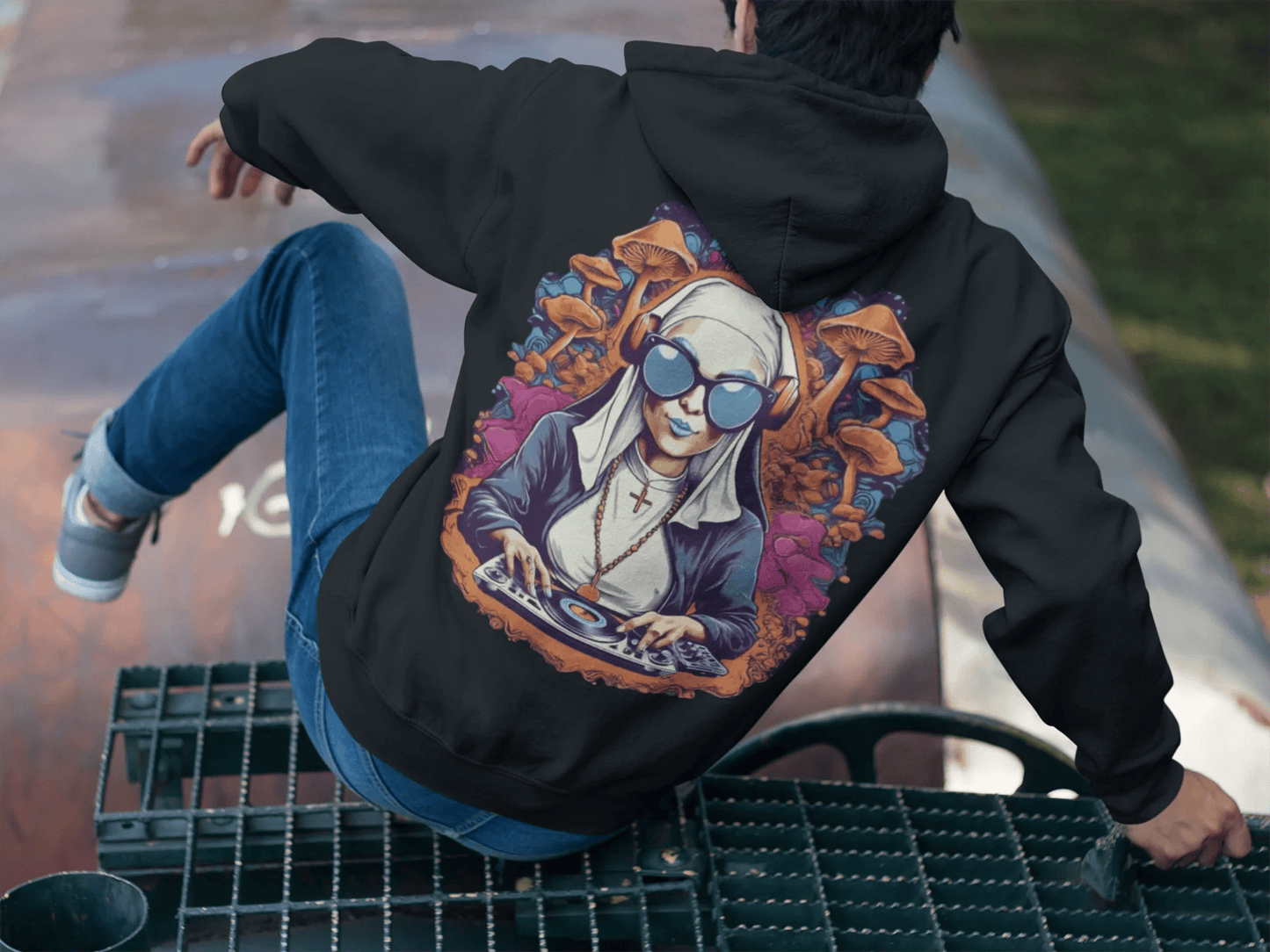 Techno Nun Hoodie for Men