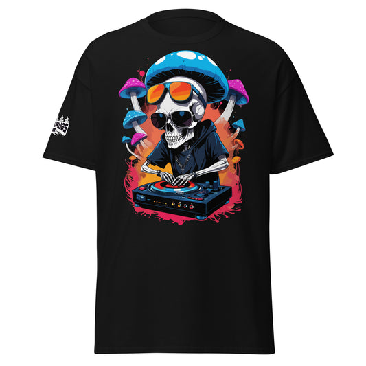 Techno Skull Psychedelic T-Shirt – Bold DJ Outfit for Raves