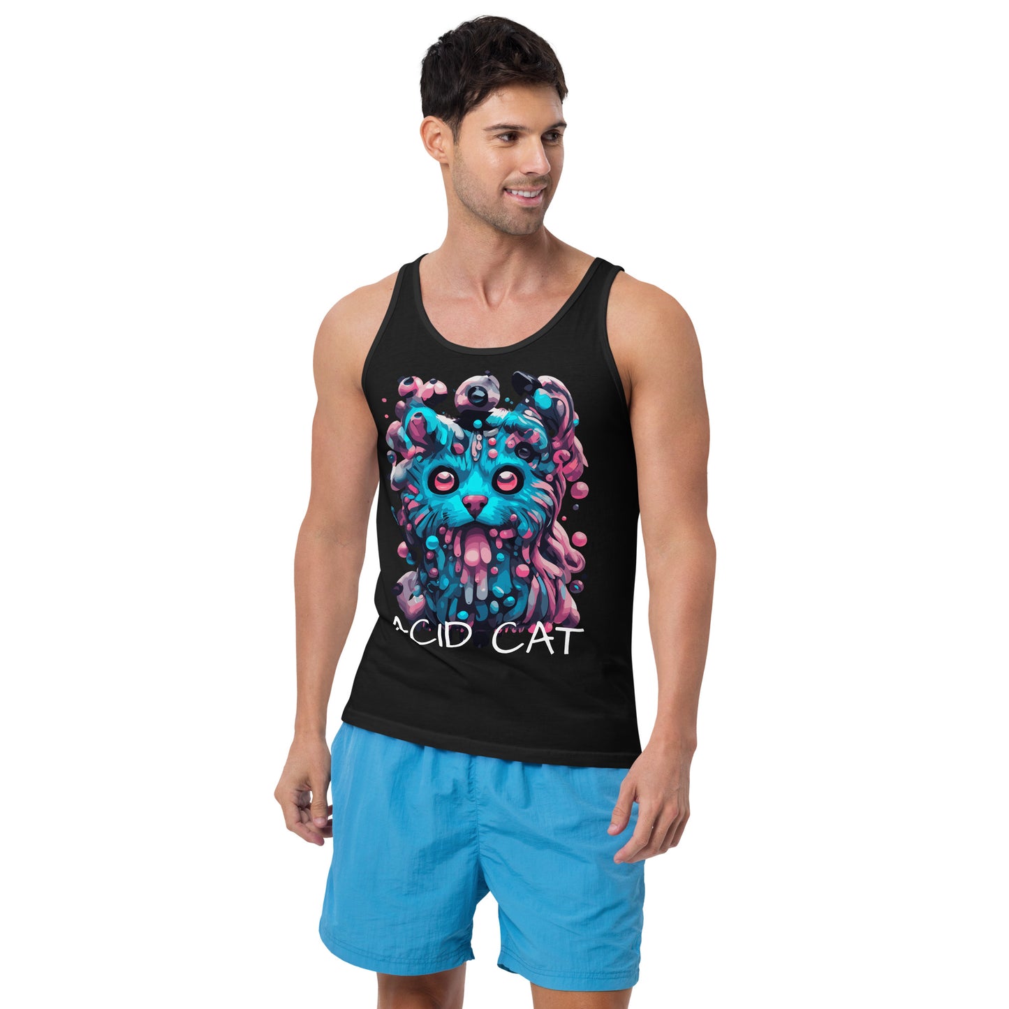 Acid Cat Tank Tops