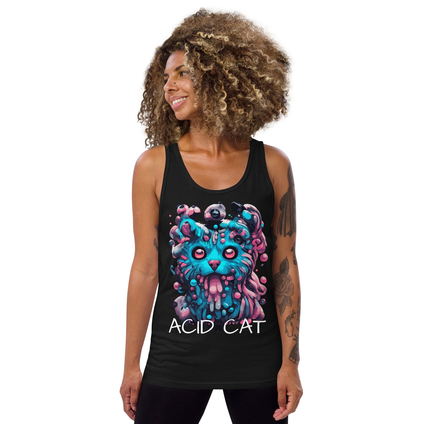 Acid Cat Tank Tops