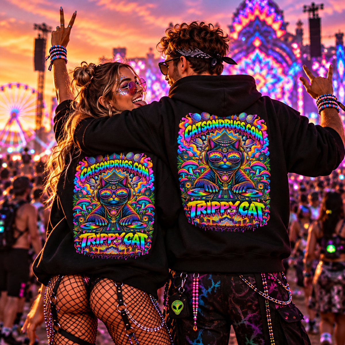 Trippy Hoodie | Trippy Buddha Cat
