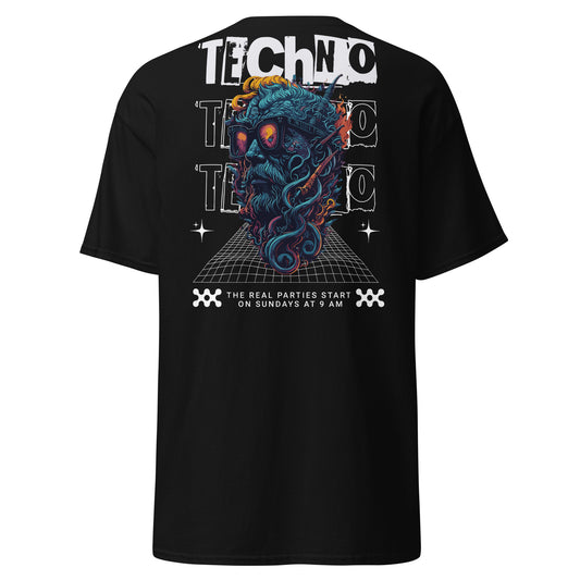Unisex Techno-Victim T-Shirt – Rave Outfit für Männer und Frauen