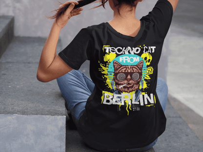 Techno Cat from Berlin -  Unisex T-Shirt