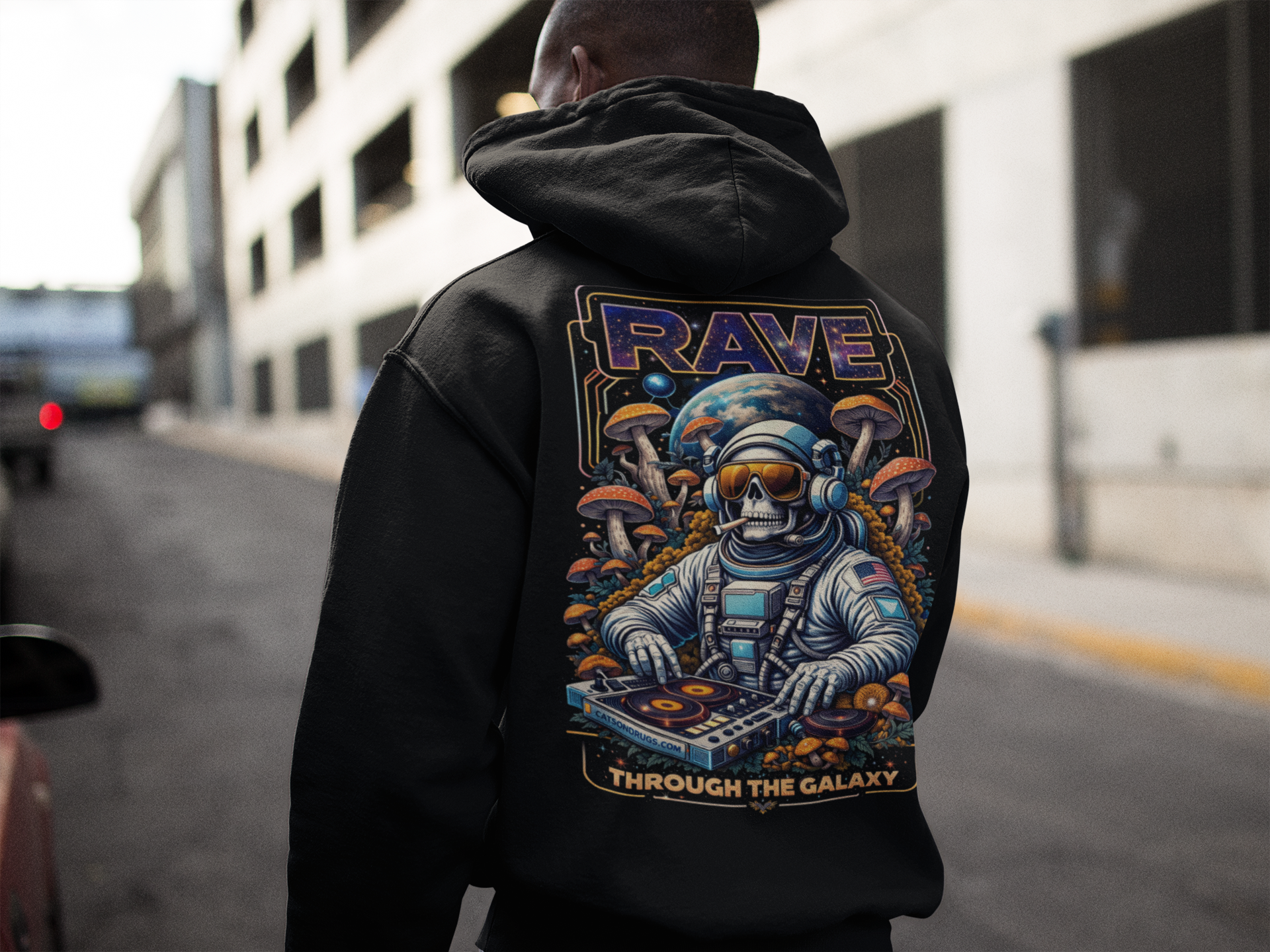 astronaut hoodie graphic