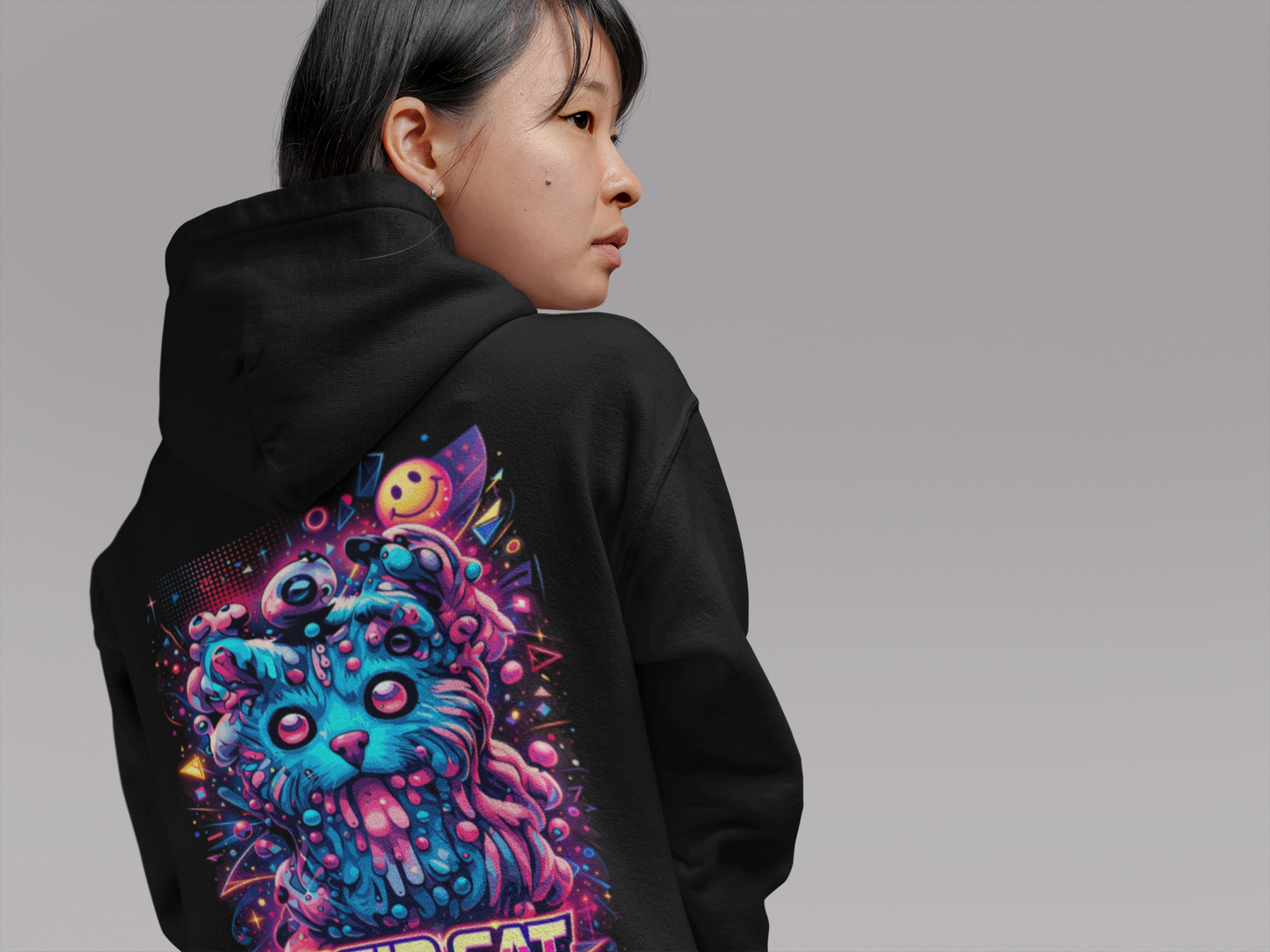 Acid Hoodie | Psychedelic Acid Cat