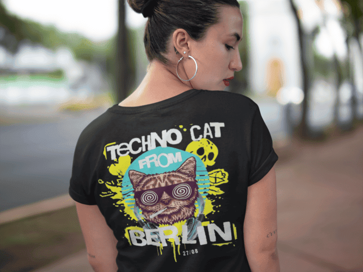 Techno Cat de Berlín - Camiseta unisex