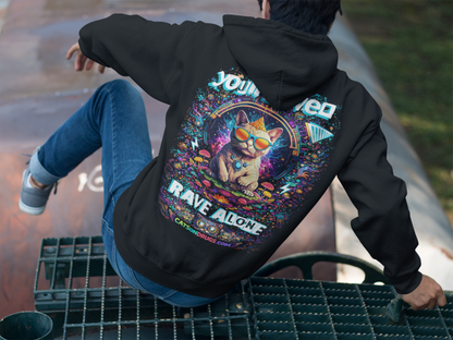 Rave Hoodie | Never Rave Alone Cat