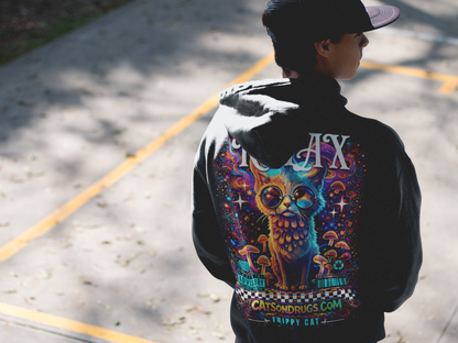 Trippy Hoodie | Psychedelic Relax Cat