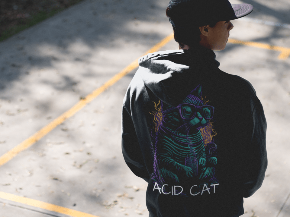 Acid Cat - Sudadera con capucha unisex