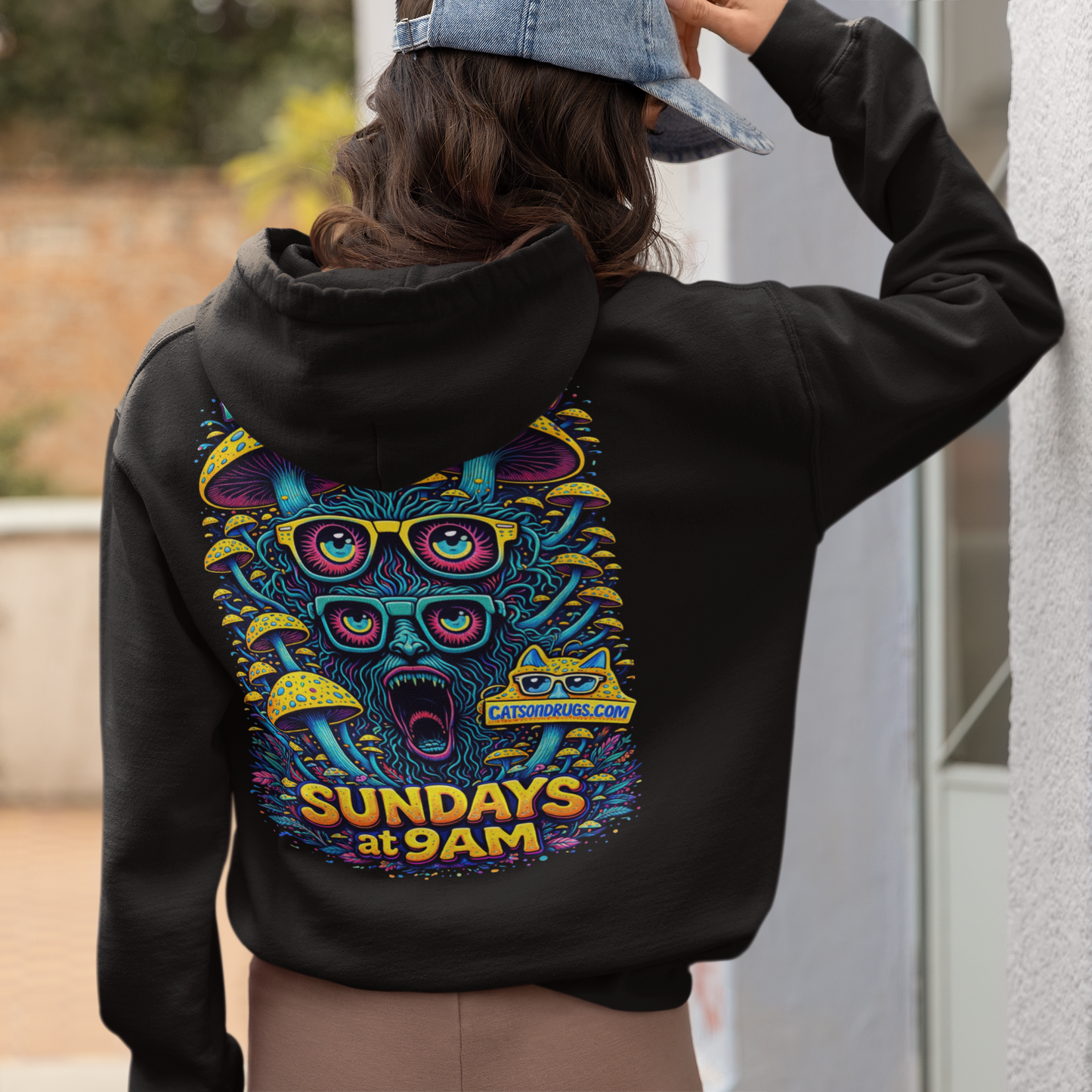 Festival Hoodie | Sunday Techno Cat