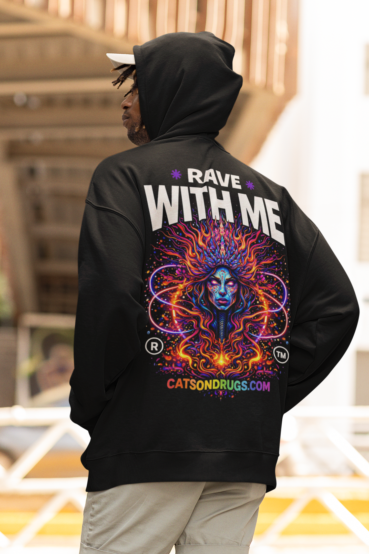 Rave with Me Girl | Rave Hoodie