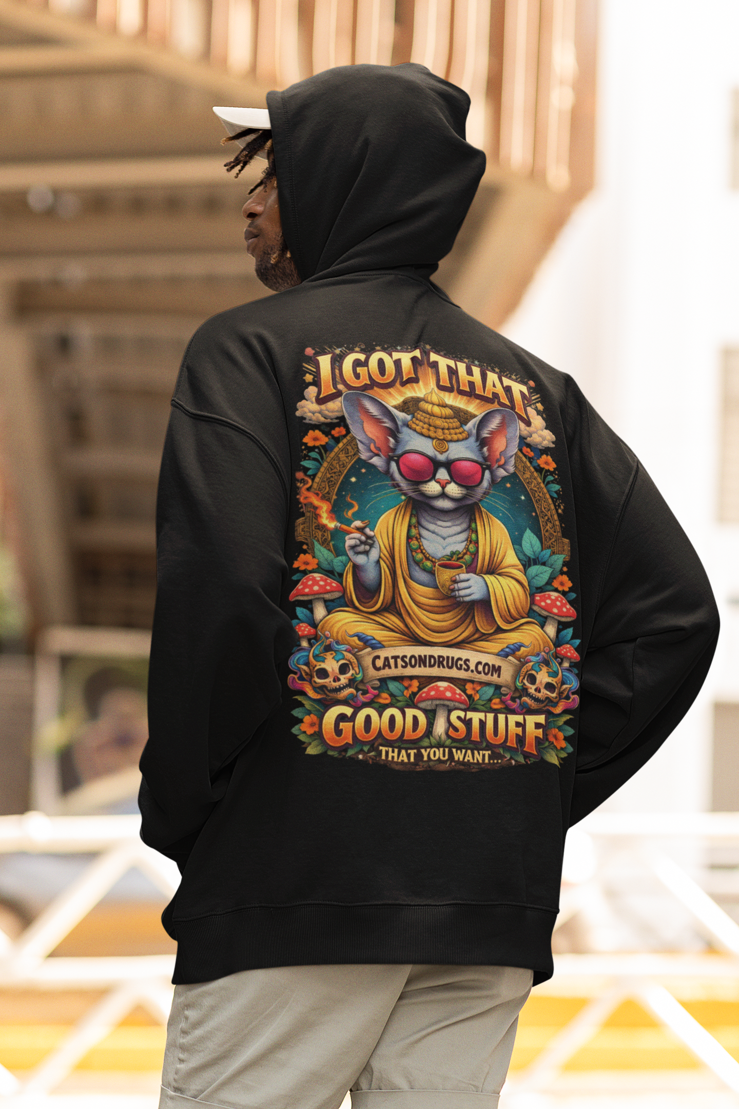 Festival Hoodie | Psychedelic Buddha Mouse
