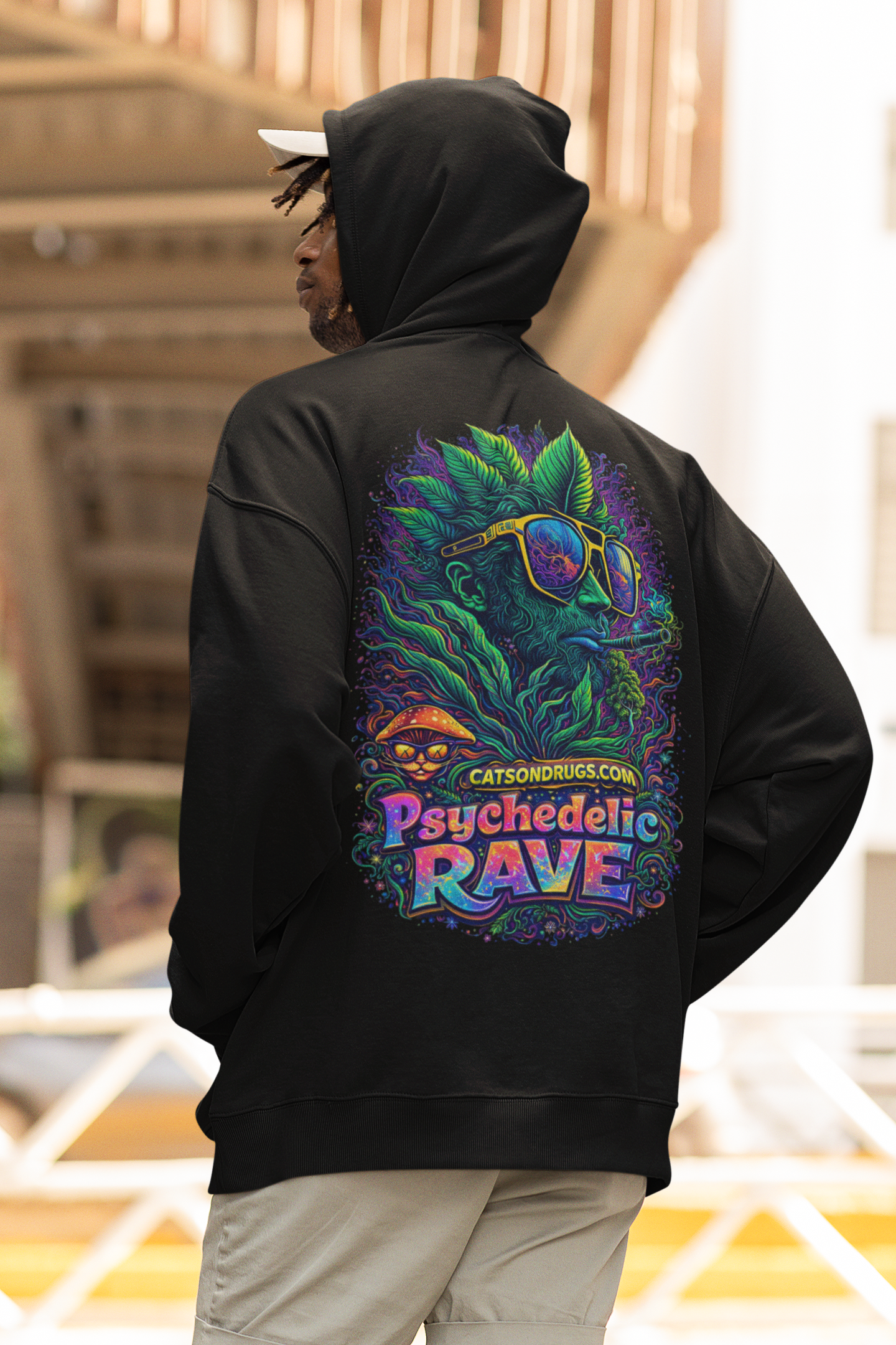Trippy Hoodie | Psychedelic Rave Organism