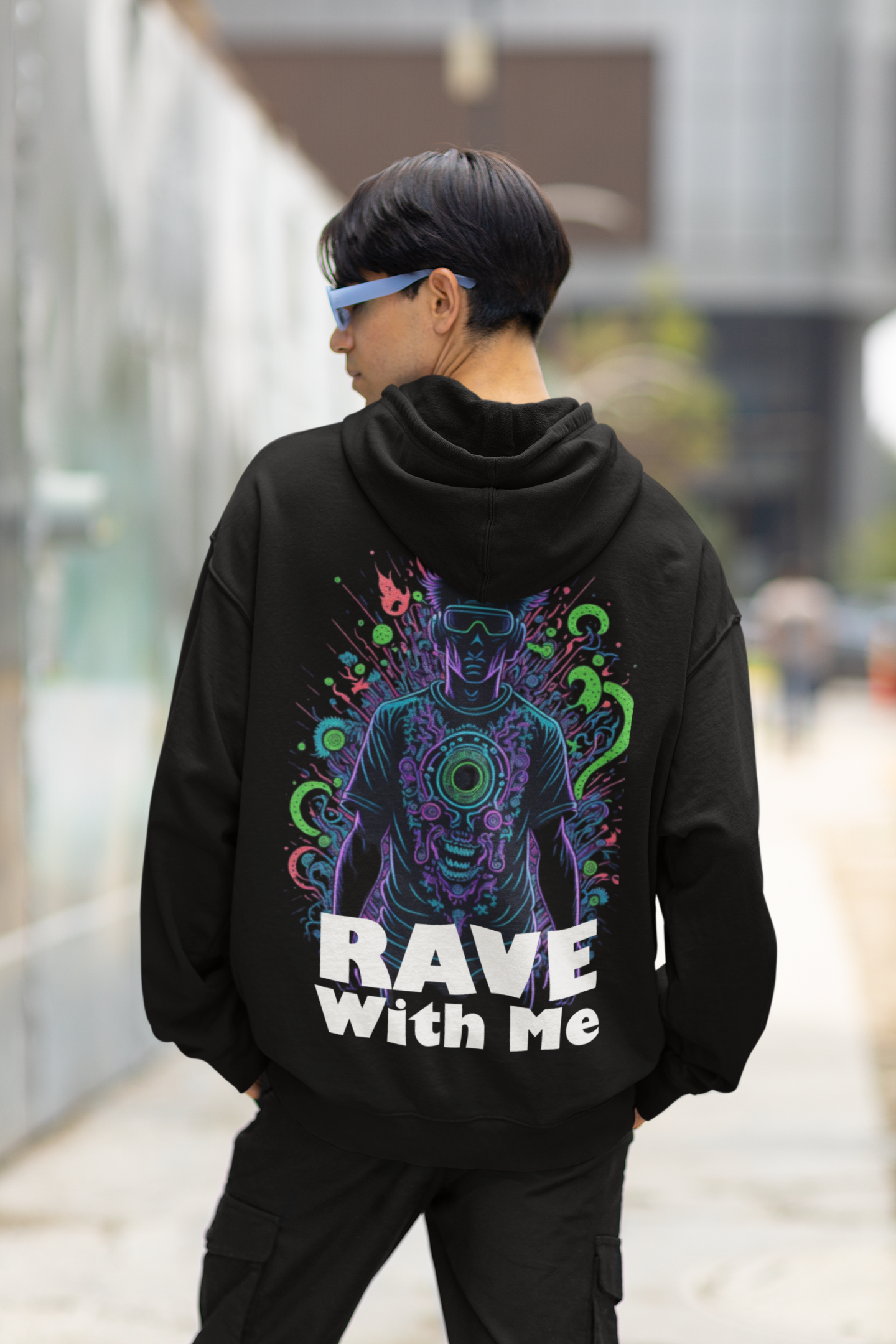 Rave with Me - Unisex Hoodie - CatsOnDrugs