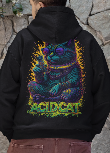 Acid Hoodie | Psychedelic Acid Cat