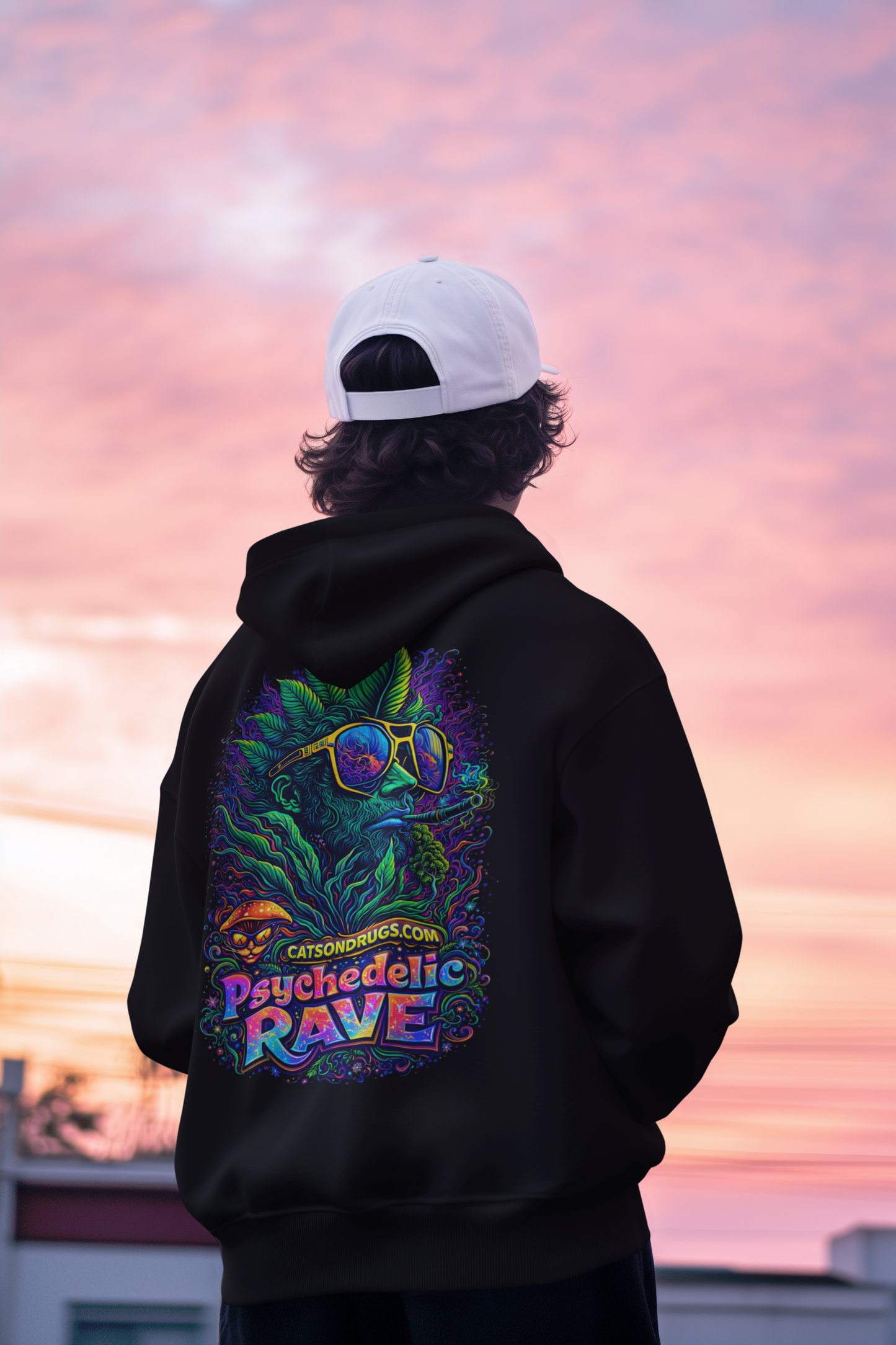 Trippy Hoodie | Psychedelic Rave Organism