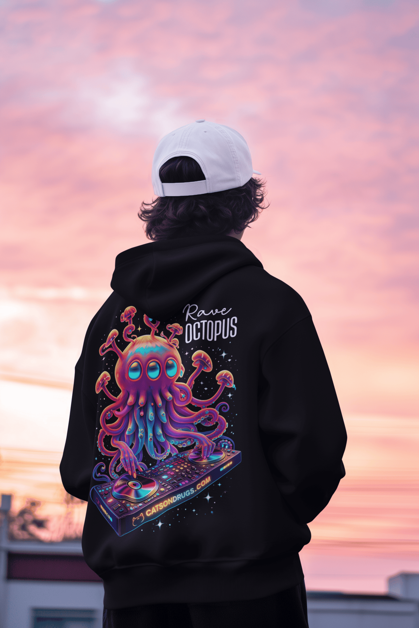 Trippy Hoodie | Rave Octopus