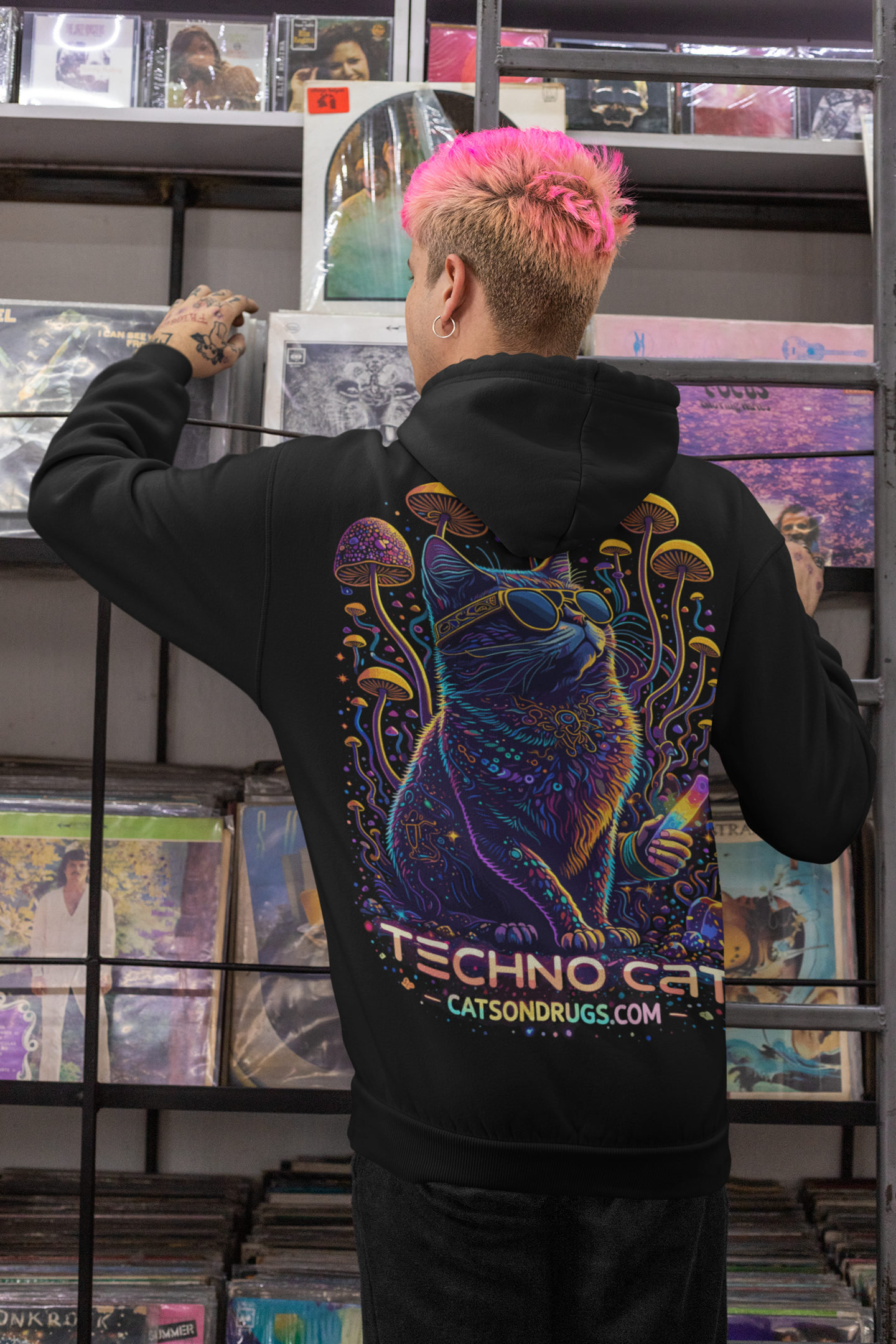 Techno Cat | Rave Hoodie