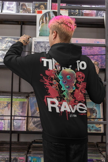 Rave Hoodie | Time to Rave | Techno Alien