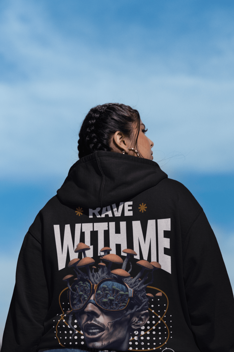 Rave with Me • Techno Hoodie • Ultimate Rave Wear