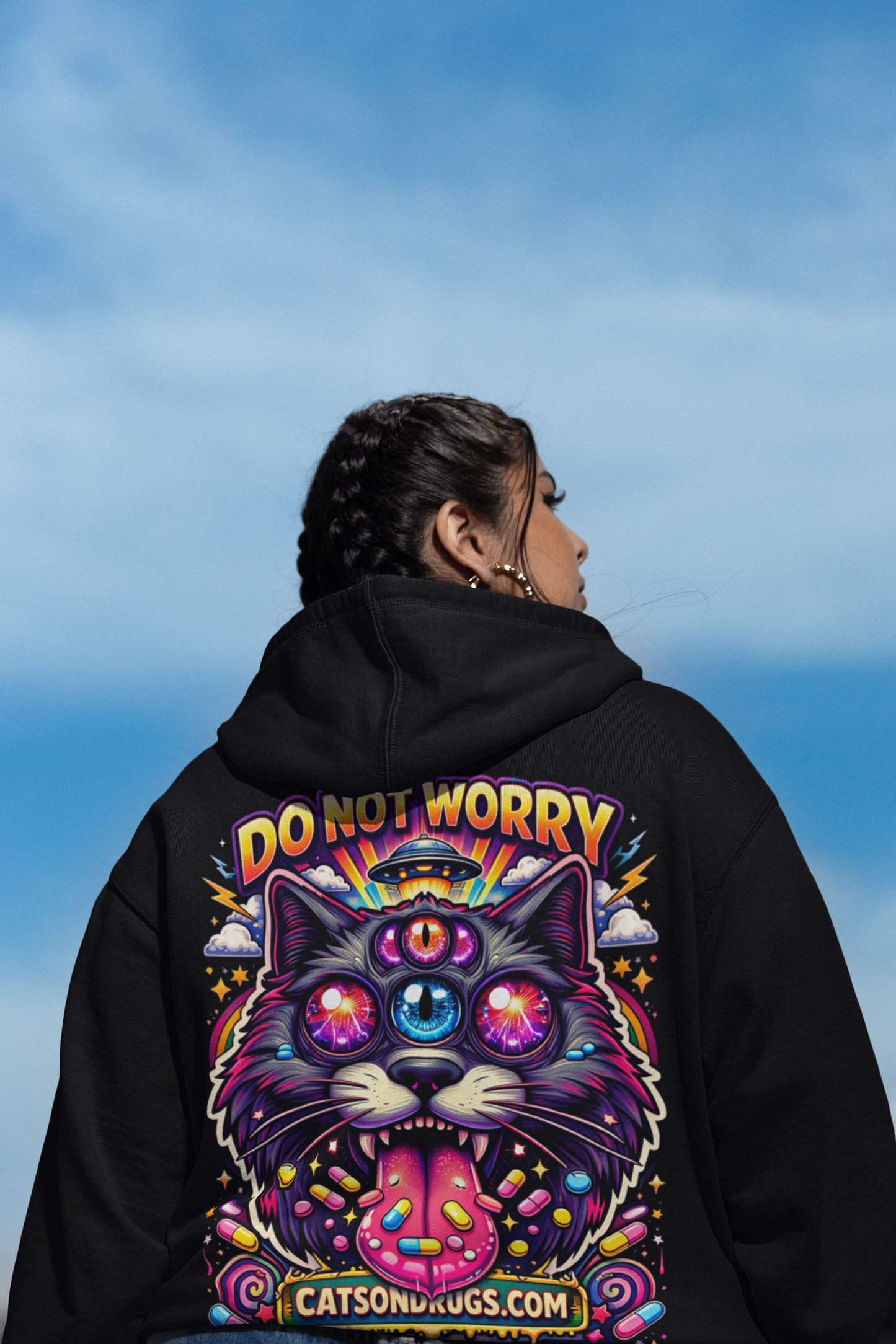 Psychedelic Hoodie | Do not worry about Me