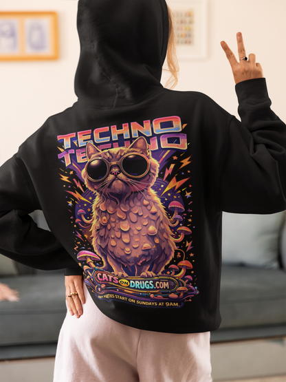 Rave Hoodie | Sunday Techno Cat