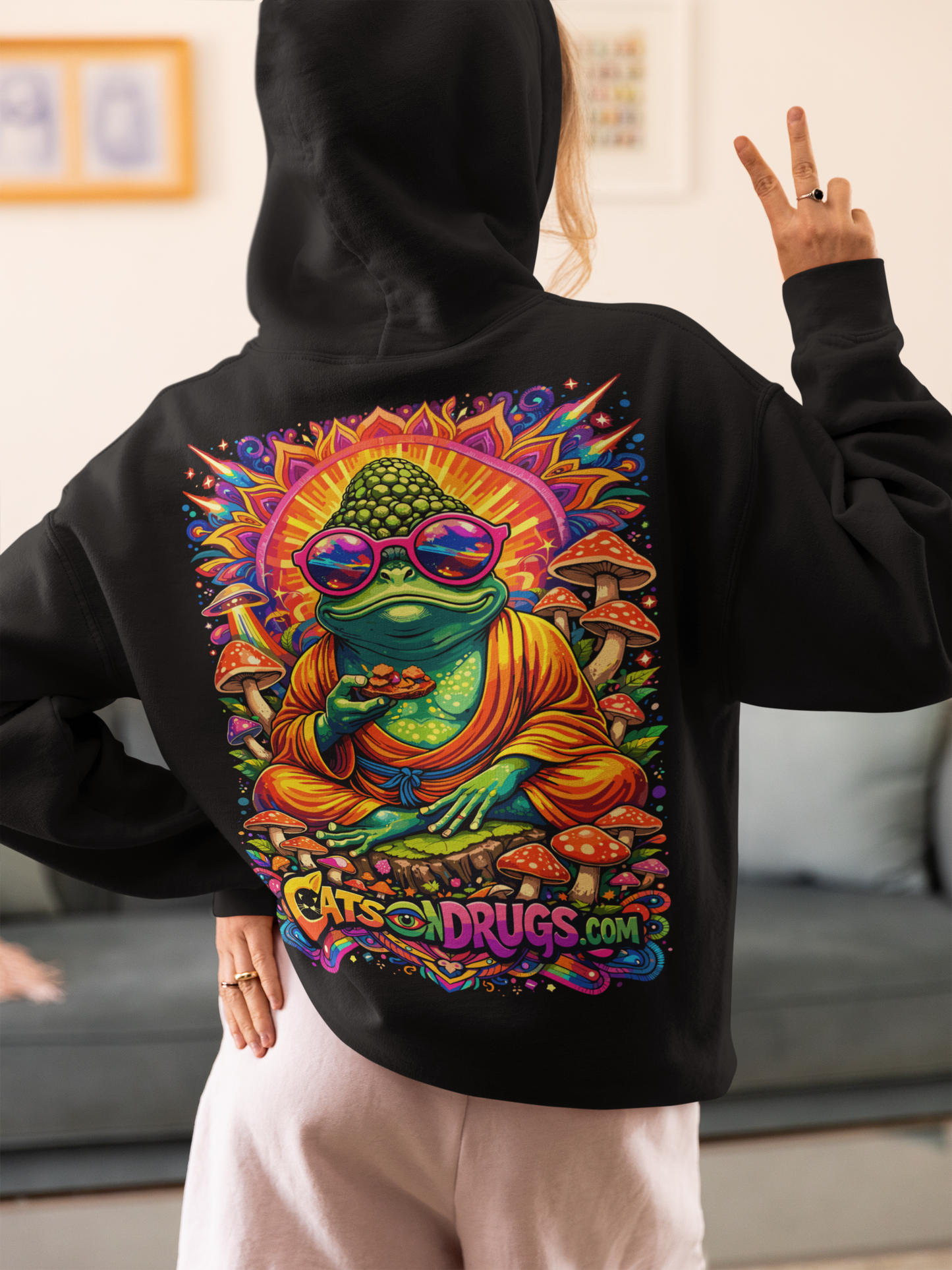 Psychedelic Hoodie | DMT Frog