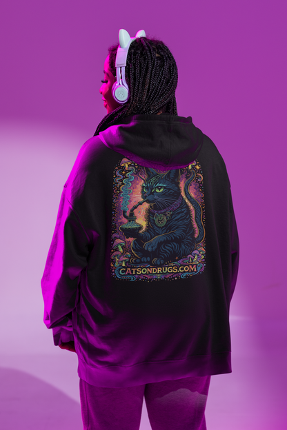 Psychedelic Hoodie | Trippy Shisha Cat