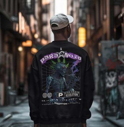 Paranoid Robot Cat | Techno Sweatshirt