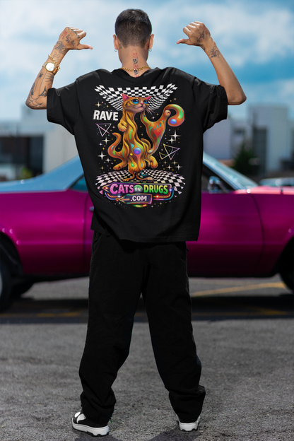 Fractal Rave Cat | Rave T-Shirt