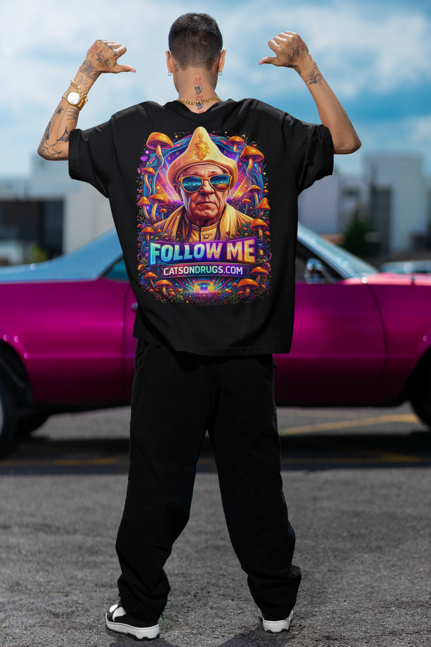 Follow Me Pope | Psychedelic T-Shirt