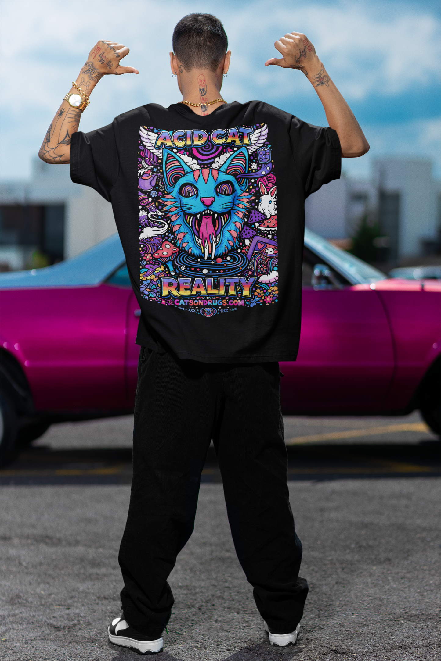 Acid Cat T-Shirt | Psychedelic T-Shirt