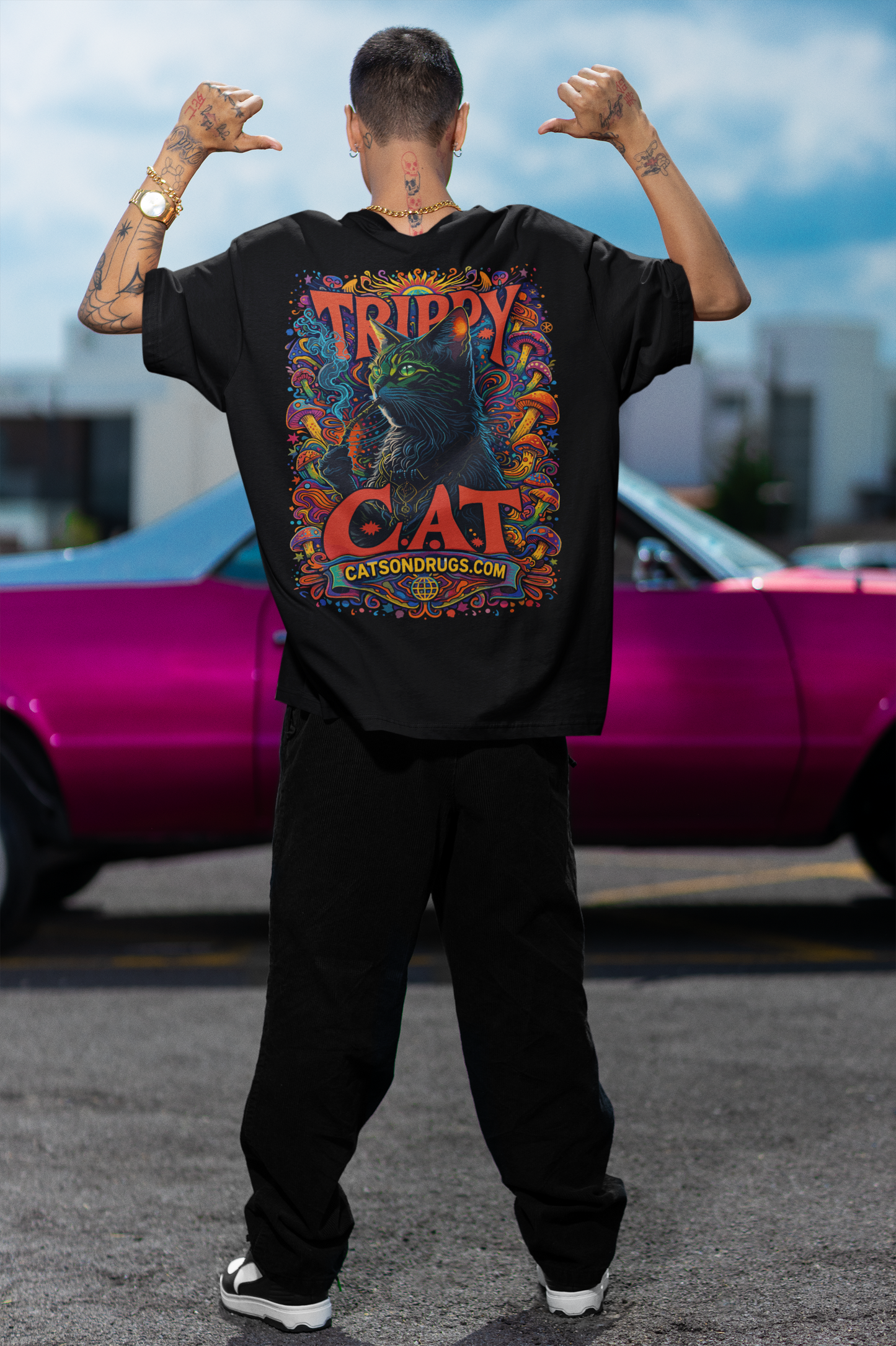 Psychedelic T-Shirt | Trippy Cat