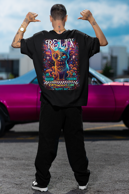 Psychedelic T-Shirt | Relax Trippy Cat